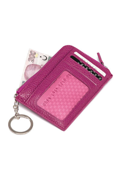 Tergan Fuchsia Genuine Leather Unisex Credit Card Holder - S1Kk00000265-C42