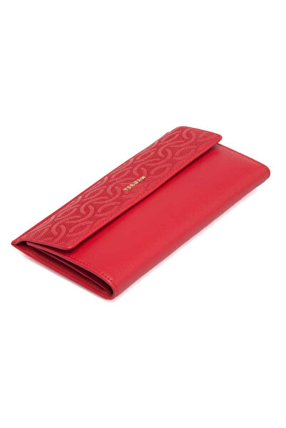 Tergan Red Genuine Leather Women's Wallet - S1Cb00005793-D39