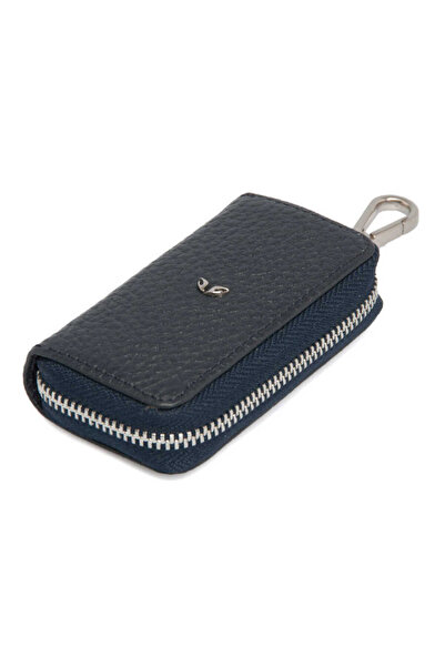 Tergan Lacivert Hakiki Deri Unisex Anahtarlık - S1AN00000257-A38