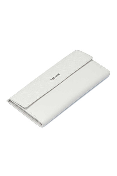 Tergan Beyaz Hakiki Deri Kadın Cüzdan - S1CB00005793-L80