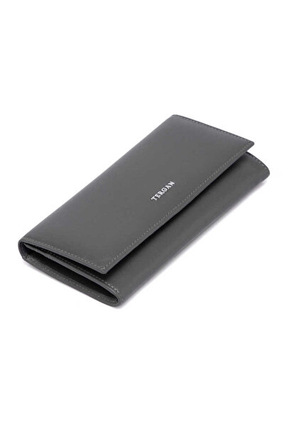 Tergan Gray Genuine Leather Women's Wallet - S1Cb00005807-E80