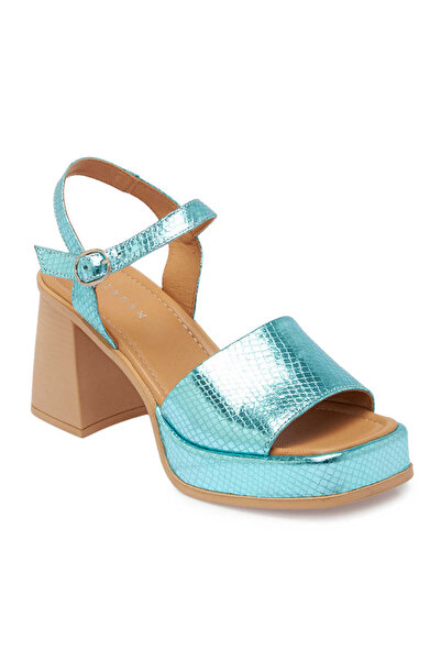 Tergan Mavi Hakiki Deri Kadın Sandalet - K24Y1SN67285-Q5R