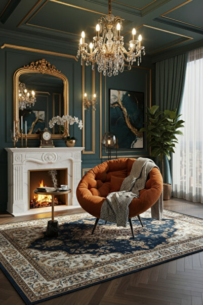 KANEPY Lüx Turuncu Berjer Koltuk 92x92: Modern Tekli Salon Koltuğu - Armut Mi...