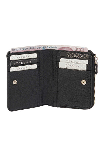 Tergan Black Genuine Leather Women's Wallet - S1Cb00005812-A41