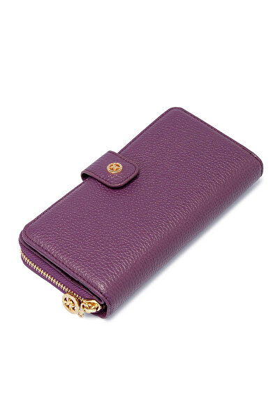 Tergan Purple Genuine Leather Women's Wallet - S1Cb00005789-C48