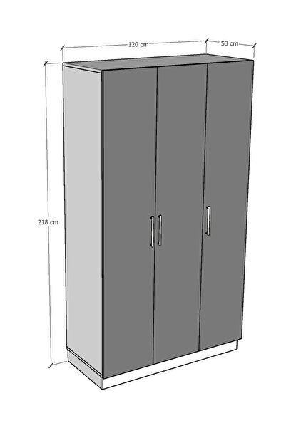 asratrend 3 Kapaklı Gardrop 120cm