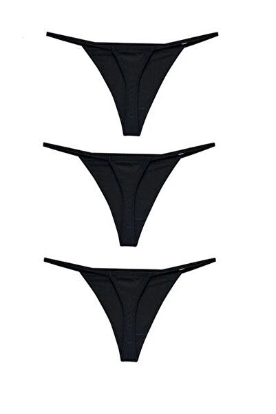 GECKO COLLECTION Gecko Kadın String Tanga Ipli Ip Lastikli 3 Adet