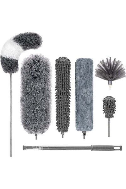 Arabest Extendable Feather Duster Set, 30-100", Washable for Home & Car