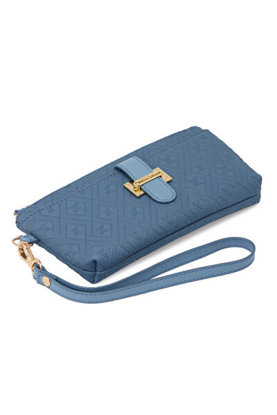 Tergan Mavi Print Kadın Cüzdan - S1CB00055818-T3J