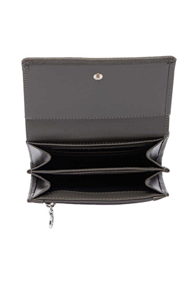 Tergan Gray Genuine Leather Women's Wallet - S1Cb00005815-P7K