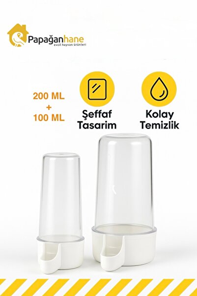 Papağanhane 2’li Kuş Suluğu Seti 100 ml + 200 ml | Papağan ve Muhabbet Kuşu İçin Çok Amaçlı Kullanım