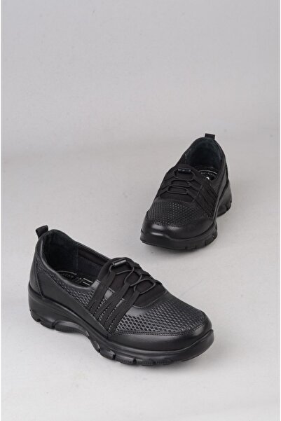 SEÇ KUNDURA Choose 8278 genuine leather women's orthopedic shoes black