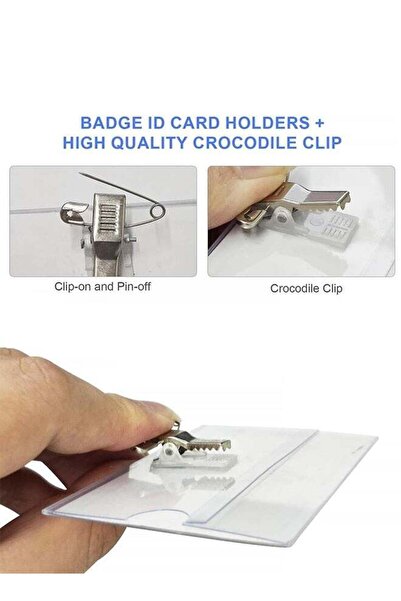 Bukela 50 Name Badges with Crocodile Clip and Safety Pin