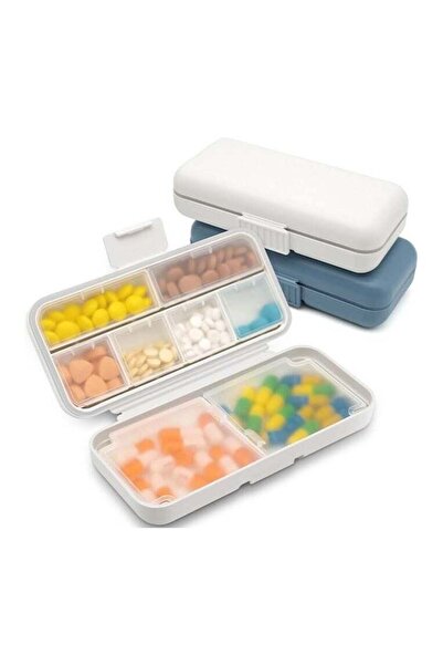 Bukela منظم حبوب كبير، 8 أقسام، محكم الإغلاق للسفر