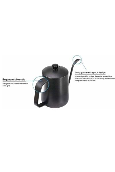 Bukela V60 Gooseneck Ketle with Lid, for Pour-Over Coffee and Tea