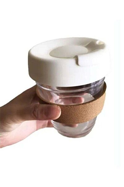 Bukela Coffee Travel Mug with Lid, 350ml, Clear/Brown/White Options