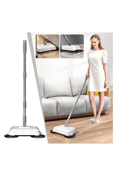 Arabest Hand Push Sweeper & Mop for Household Cleaning, White