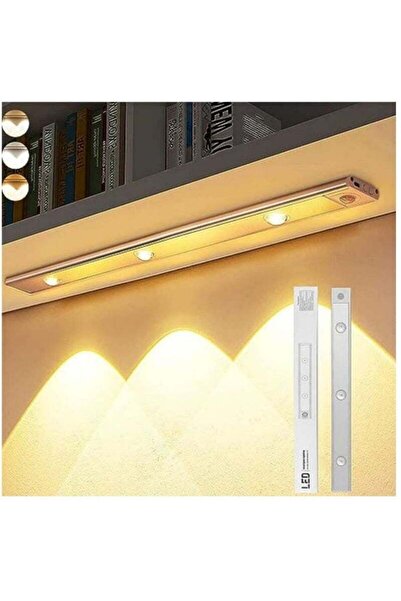 Bukela مصباح خزانة مستشعر الحركة، 40 سم، قابل لإعادة الشحن عبر USB، 3 ألوان