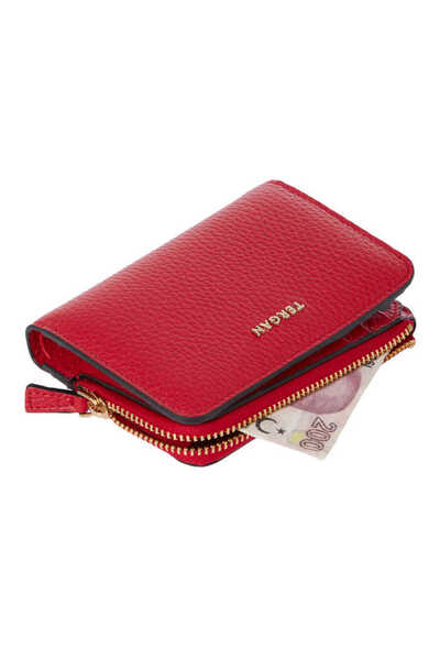 Tergan Red Genuine Leather Women's Wallet - S1Cb00005812-B68