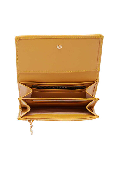 Tergan Yellow Genuine Leather Women's Wallet - S1Cb00005815-L6I