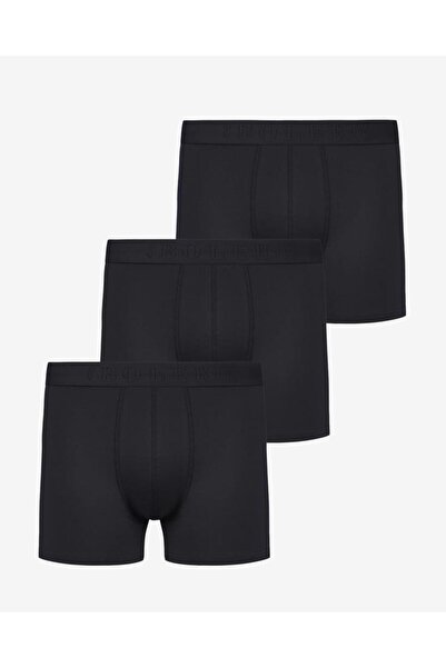 Bolero Erkek 3'lü Pamuklu Boxer Siyah