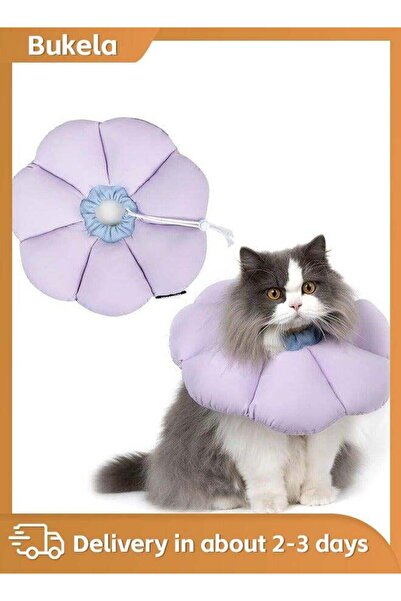 Bukela Cat Cone Collar, Waterproof, Anti-bite, for Recovery, Purple