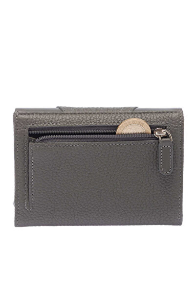 Tergan Gray Genuine Leather Women's Wallet - S1Cb00005815-P7K