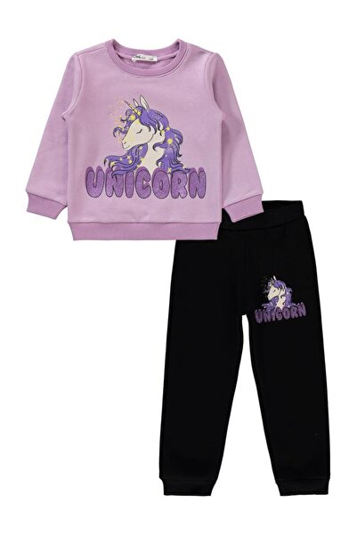 Civil Girls Unicorn Baksılı 2-5 Yaş Eşofman Takımı - Lila 2-3 Yaş