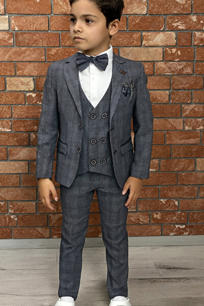 HAYTA طقم بدلة أطفال مع سترة وقميص أرنب رمادي