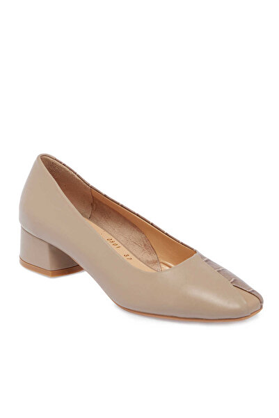 Tergan Vizon Hakiki Deri Kadın Topuklu Ayakkabı - K24S1AY67707-N98