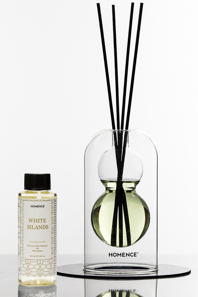 homence White Islands Bambu Çubuklu 0da kokusu Dekoratif Şişeli 100 ml Refill