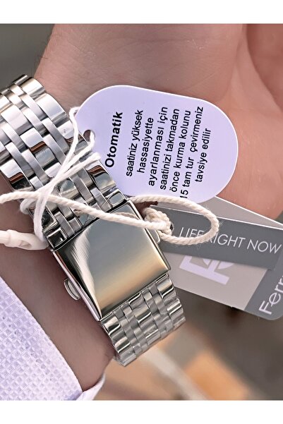 Ferrucci Men's Wrist Watch with Automatic&Wind-Up 3 Atm Water Resistant Steel Cord Bfc.03571.01