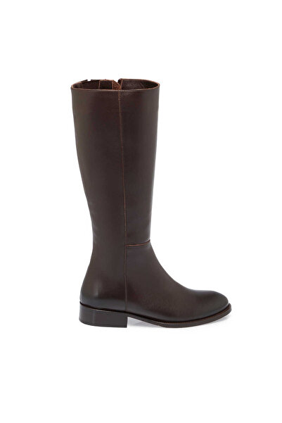 Tergan Kahverengi Hakiki Deri Kadın Klasik Çizme - K24K1CM67555-A24