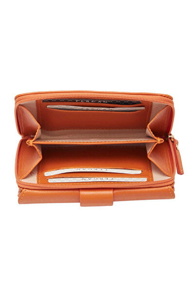 Tergan Orange Genuine Leather Women's Wallet - S1Cb00005813-H67
