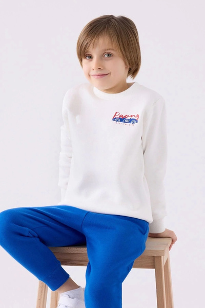 Rolypoly Σετ αθλητικής φόρμας από βαμβακερή κρέμα για αγόρι