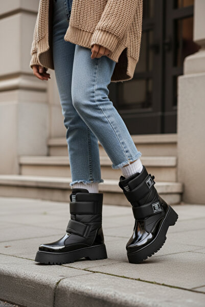 Zerenyus MİAX Парашутна тканина Водонепроникні чорні шкіряні черевики