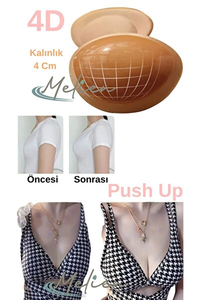 Melien 2 Beden Büyüten Silikon Yapışkanlı Abiye Gelinlik Elbise Mayo Göğüs Kaldırıcı Push Up Sütyen Pedi