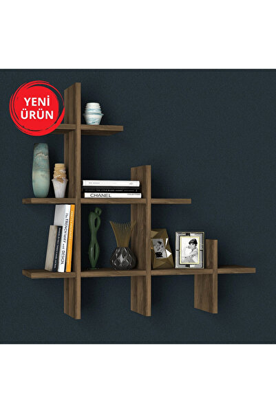 Dekorister Juke Duvar Rafı Ceviz