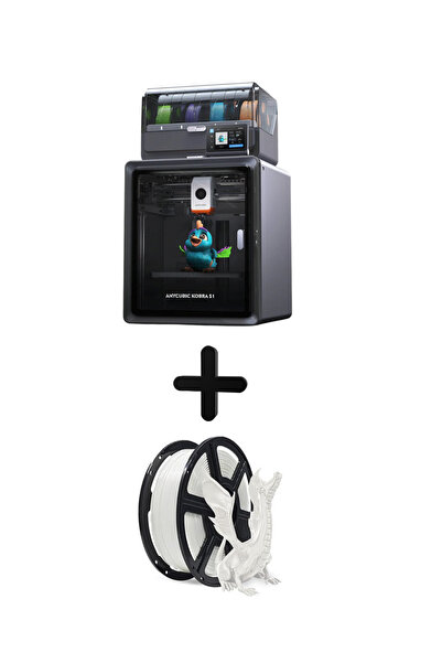 Anycubic Kobra S1 Combo 3D Yazıcı + Flashforge 1.75MM Beyaz 1000G Filament