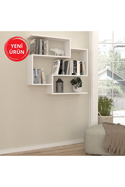 Dekorister Porto Duvar Rafları Beyaz