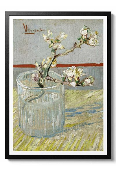 Taranist Kağıt Poster Van Gogh Sprig Of Flowering Almond In A Glass 33x48 Cm