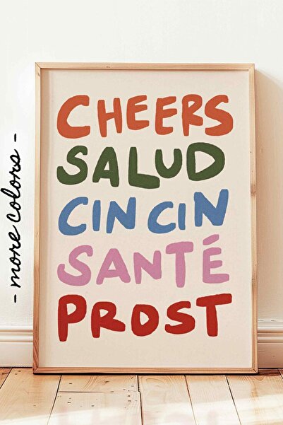 Taranist Kağıt Poster - Cheers Salud Sante Çin Çin