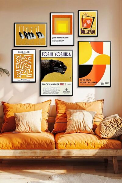 Taranist Kağıt Poster 6 Adet Klee Negroni Bauhaus Kuşe Kağıt Poster