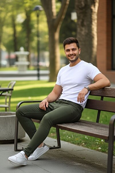 comstar Men's Slim Fit Lycra Denim Denim Trousers Jean