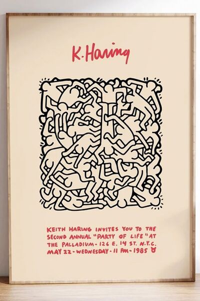 Taranist Kağıt Poster - Keith Haring