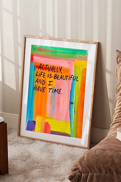 Taranist Kağıt Poster Pozitif Olumlama Renkli Sanatsal Kuşe Duvar Dekorasyonu...