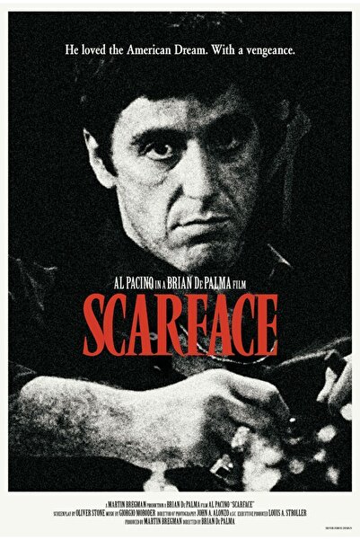 Taranist Kağıt Poster Scarface Kuşe Kalın (30X42 CM)