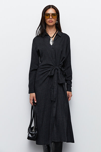 urban focus Tie Detailed Shirt Dress