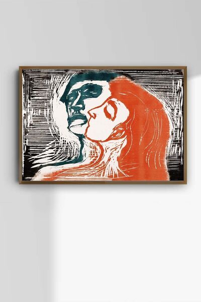 Taranist Kağıt Poster Edvard Munch Man And Woman