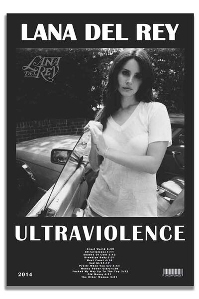 Taranist Lana Del Rey Büyük Boy Kağıt Poster 33x48 Cm Ultraviolence